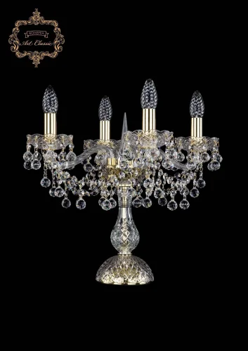 Настольная лампа 12.26.4.141-37.Gd.B Bohemia Art Classic прозрачная 4 лампы, основание золотое металл в стиле классический 