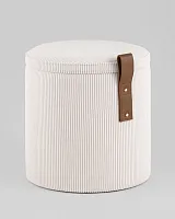 Пуф Руни XS с ящиком, вельвет белый УТ000040200 Stool Group на 1 , основание в стиле современный 