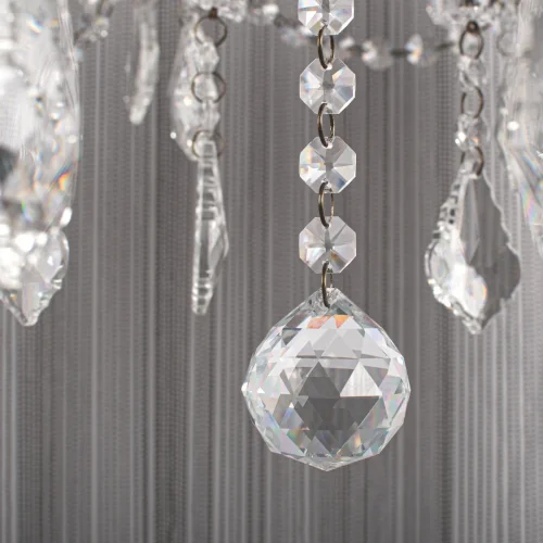 Торшер Vaille Crystal 10450F LOFT IT цепочки графит на 6 ламп, основание графит в стиле арт-деко фото 8