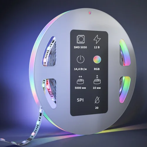 Светодиодная лента 12В 5050 14,4Вт/м RGB 5м IP 20 201242 Maytoni цвет LED K, световой поток Lm фото 2