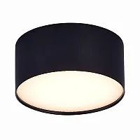 Светильник накладной ST606.432.12 ST-Luce чёрный 1 лампа, основание чёрное в стиле хай-тек круглый