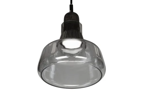 Светильник подвесной Puro AP9006-1B GR iLamp серый чёрный 1 лампа, основание чёрное в стиле современный  фото 2