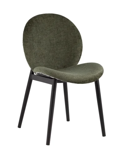 Кресло Эллиот, зеленый (набор 2 шт) УТ000036657 Stool Group, зелёный/ткань, ножки/металл/чёрный, размеры - ****480*610 фото 2