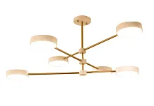Люстра потолочная LED Luminita 0847CL-6WT Milosh Tendence золотая белая на 1 лампу, основание золотое в стиле современный 