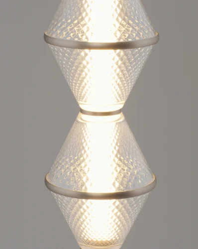 Светильник подвесной LED Senta V11365-PL Moderli белый прозрачный на 1 лампу, основание хром в стиле современный фото 4