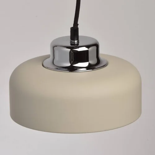 Светильник подвесной LED Раунд 636011701 MW-Light бежевый 1 лампа, основание хром в стиле современный  фото 7
