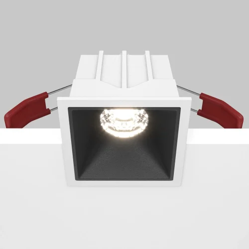Светильник точечный Alfa LED DL043-01-10W4K-D-SQ-WB Maytoni белый чёрный 1 лампа, основание белое чёрное в стиле современный  фото 5