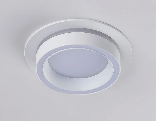 Светильник точечный TN5240 Ambrella light белый 1 лампа, основание белое в стиле современный хай-тек круглый фото 2
