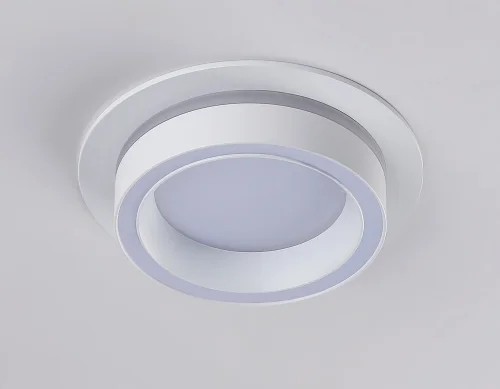 Светильник точечный TN5240 Ambrella light белый на 1 лампу, основание белое в стиле современный хай-тек круглый фото 2