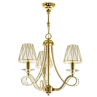 Люстра подвесная Riccio 705032 Osgona золотая на 3 лампы, основание золотое в стиле классика 