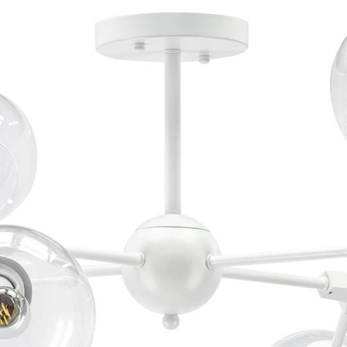 Люстра потолочная Beta 785086 Lightstar прозрачная на 8 ламп, основание белое в стиле современный лофт шар фото 3