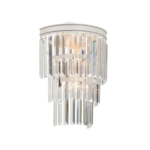 Бра V5150-0/5A Vitaluce прозрачный на 5 ламп, основание белое в стиле современный классический Бра V5150-0/5A Vitaluce прозрачный на 5 ламп, основание белое в стиле современный классический