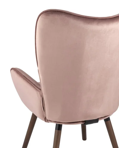 Стул Гранд, розовый вельвет УТ000002001 Stool Group, розовый/велюр, ножки/дерево/коричневый, размеры - ****700*740 фото 7