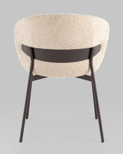 Стул Блейз букле капучино, каркас серо-коричневый УТ000039642 Stool Group, коричневый бежевый/букле, ножки/металл/чёрный, размеры - ***** фото 4