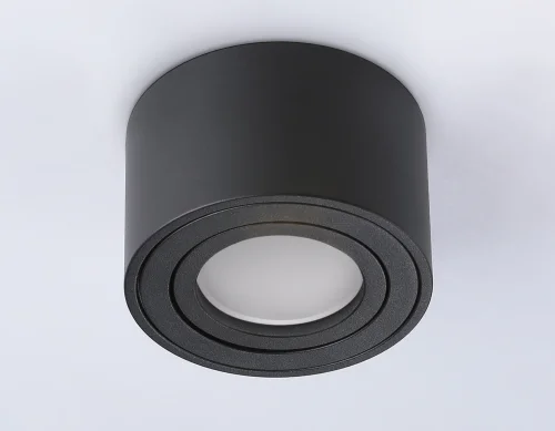 Светильник накладной TN223 Ambrella light чёрный 1 лампа, основание чёрное в стиле хай-тек современный круглый фото 2