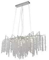 Люстра подвесная Paulina APL.848.13.15 Aployt прозрачная на 15 ламп, основание хром в стиле современный флористика ветви