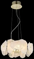 Люстра подвесная LED Nicola WE159.12.303 Wertmark белая на 1 лампа, основание золотое в стиле современный 