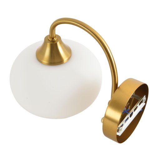 Бра Larina 8323/1W Lumion белый на 1 лампу, основание латунь в стиле классический фото 2