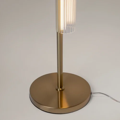 Торшер LED Loom MOD258FL-L15BS3K Maytoni прозрачный на 1 лампу, основание латунь в стиле современный хай-тек фото 9