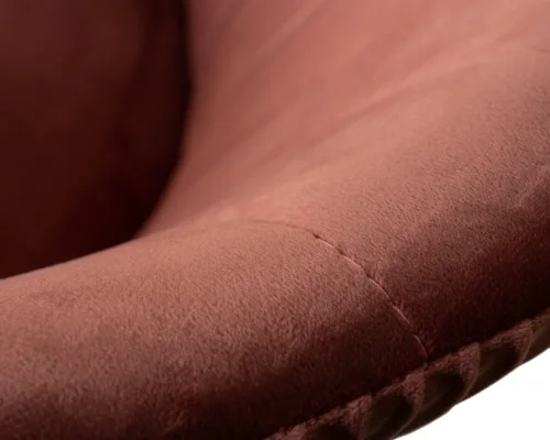 Стул обеденный 7305-LM MARY, цвет сиденья бронзово-розовый (1922-17), цвет основания черный Dobrin, розовый/велюр, ножки/металл/чёрный, размеры - ****510*510 фото 9