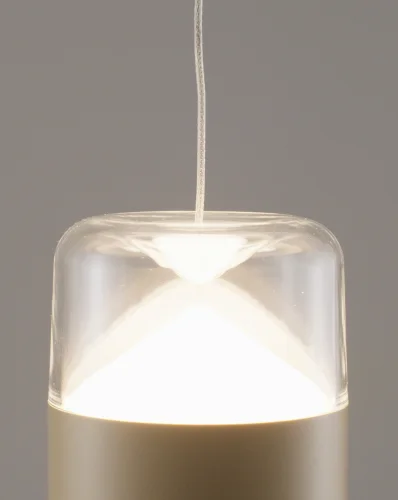 Светильник подвесной LED Rinna V10867-PL Moderli бежевый прозрачный 1 лампа, основание бежевое в стиле современный  фото 4