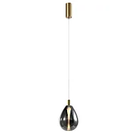 Светильник подвесной LED Hopper 4255-2P Favourite серый чёрный 1 лампа, основание латунь в стиле современный 
