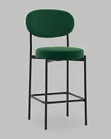 Стул Полубарный Бриф DD велюр зелёный УТ000041513 Stool Group, зелёный/велюр, ножки/сталь/чёрный, размеры - *****