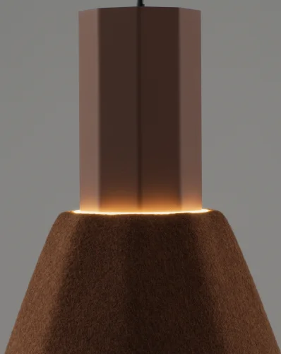 Светильник подвесной LED Cleri V11083-PL Moderli коричневый на 1 лампу, основание коричневое в стиле современный лофт фото 3