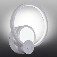 Бра LED Banbury OML-42601-16 Omnilux белый 1 лампа, основание белое в стиле хай-тек кольца
