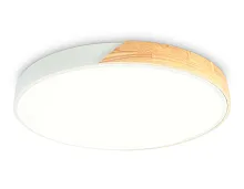 Светильник потолочный LED FZ1300 Ambrella light белый 1 лампа, основание коричневое белое в стиле современный хай-тек тарелка круглый
