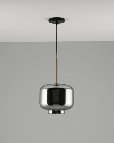 Светильник подвесной Teen V2132-P Moderli чёрный 1 лампа, основание чёрное в стиле современный лофт  фото 3