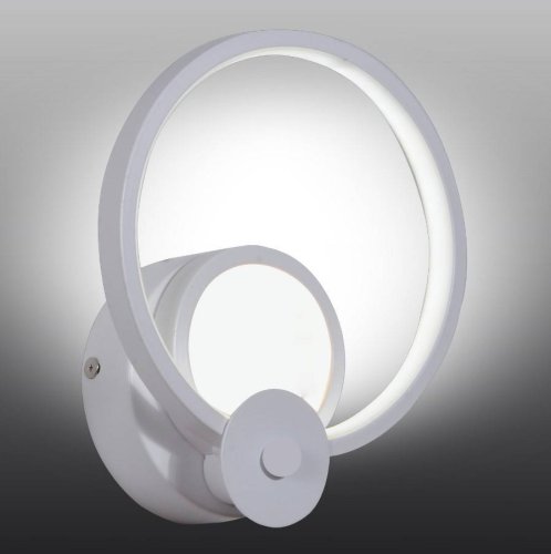 Бра LED Banbury OML-42601-16 Omnilux белый на 1 лампа, основание белое в стиле хай-тек кольца