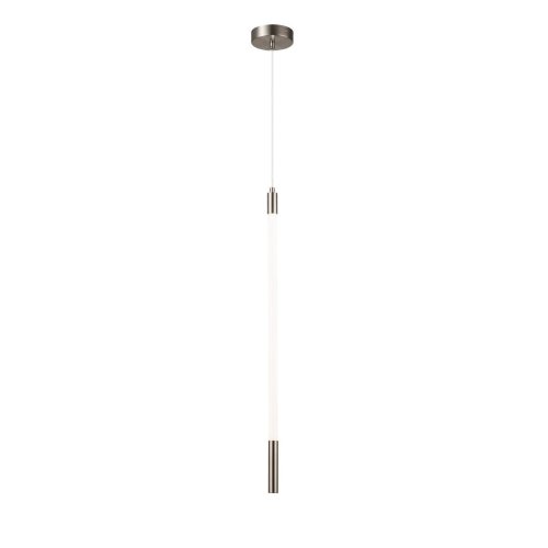 Светильник подвесной LED Filato V000052L Indigo белый 1 лампа, основание никель в стиле минимализм хай-тек трубочки