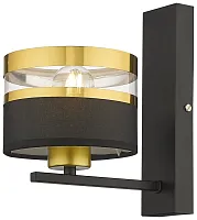 Бра 294-301-01 Velante чёрный золотой 1 лампа, основание чёрное в стиле современный 