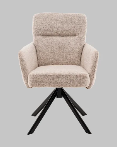 Стул обеденный Rue, светло-серый УТ000041381 Stool Group, серый/рогожка, ножки/металл/чёрный, размеры - *880**** фото 2
