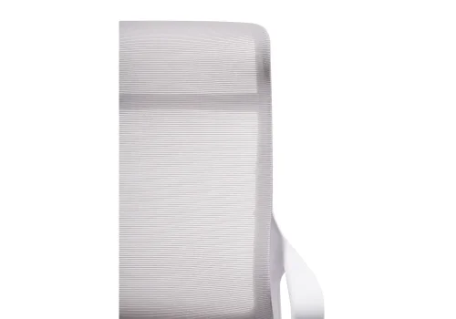 Компьютерное кресло Rino light gray / white 15632 Woodville, серый/сетка, ножки/пластик/белый, размеры - *1260***660*700 фото 7