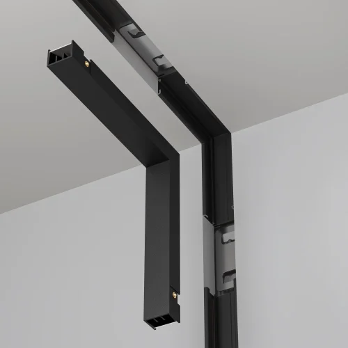 Коннектор угловой внутренний, встраиваемый Magnetic track system Basity TRA172ICL-12B Maytoni чёрный в стиле для светильников серии Magnetic track system Basity встраиваемый basity магнитная фото 5
