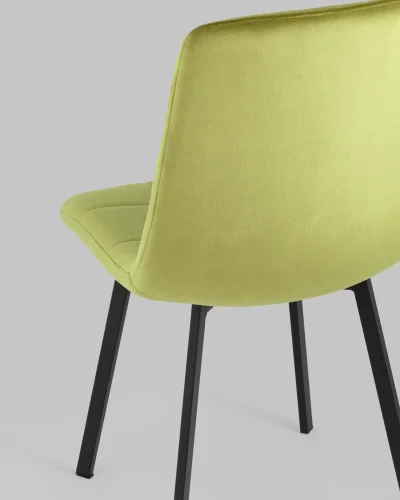 Стул Chilly, велюр фисташковый, сиденье УТ000039629 Stool Group, оливковый/велюр, ножки/металл/чёрный, размеры - ***** фото 8