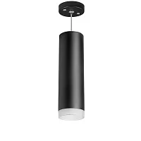 Светильник подвесной Rullo RP649780 Lightstar чёрный 1 лампа, основание чёрное в стиле модерн хай-тек трубочки