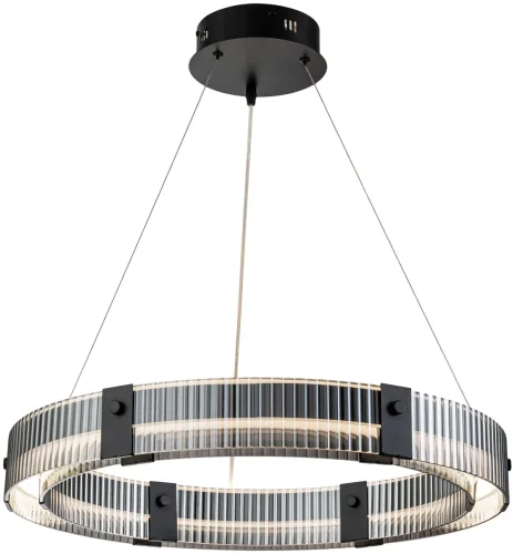 Светильник подвесной LED с пультом Lucen 4007/02/06P Stilfort серый чёрный 1 лампа, основание чёрное в стиле современный с пультом фото 4