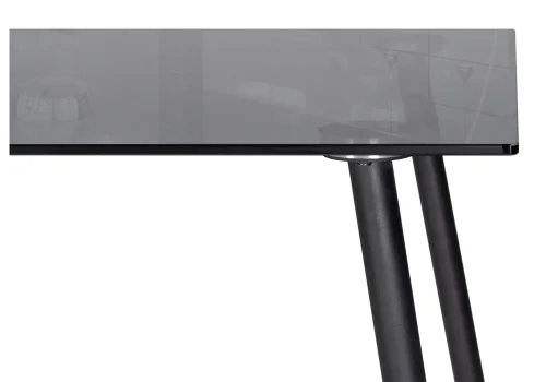 Стеклянный стол Smoke 120х80х75 clear gray / black 15551 Woodville столешница чёрная из стекло фото 5
