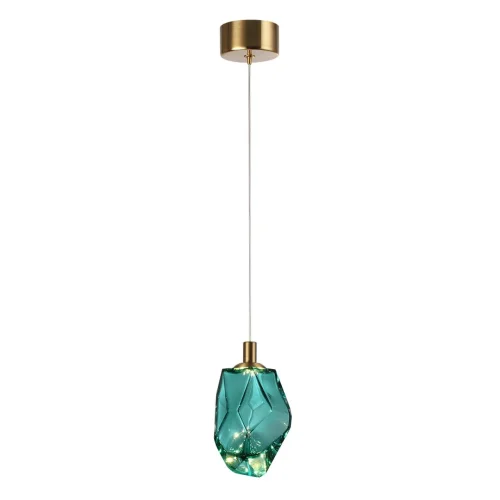 Светильник подвесной Gemme 7110/4LC Odeon Light зелёный на 1 лампу, основание бронзовое в стиле классический современный выдувное фото 4 Светильник подвесной Gemme 7110/4LC Odeon Light зелёный на 1 лампу, основание бронзовое в стиле классический современный выдувное фото 4