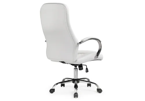Компьютерное кресло Tron white 15517 Woodville, белый/искусственная кожа, ножки/металл/хром, размеры - *1210***610*700 фото 5