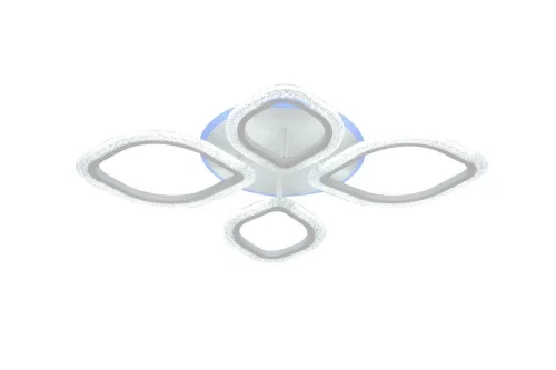 Люстра потолочная LED с пультом Bubble 10251/4LED BL Escada прозрачная на 1 лампу, основание белое в стиле хай-тек с пультом фото 5