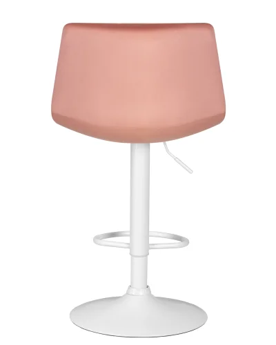 Стул барный набор 2 шт. SET-2 5017_WhiteBase-LM TAILOR WHITE, цвет сиденья пудрово-розовый велюр (MJ9-32), цвет основания белый Dobrin, /велюр, ножки/металл/белый, размеры - 920*1130***470*490 фото 6 Стул барный набор 2 шт. SET-2 5017_WhiteBase-LM TAILOR WHITE, цвет сиденья пудрово-розовый велюр (MJ9-32), цвет основания белый Dobrin, /велюр, ножки/металл/белый, размеры - 920*1130***470*490 фото 6