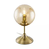 Настольная лампа Томми CL102813 Citilux янтарная 1 лампа, основание бронзовое металл в стиле современный 