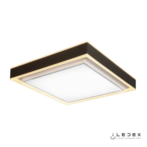 Люстра потолочная LED с пультом Summery B6233-117W/520*520 WH iLedex белая на 1 лампу, основание чёрное в стиле хай-тек современный с пультом квадраты