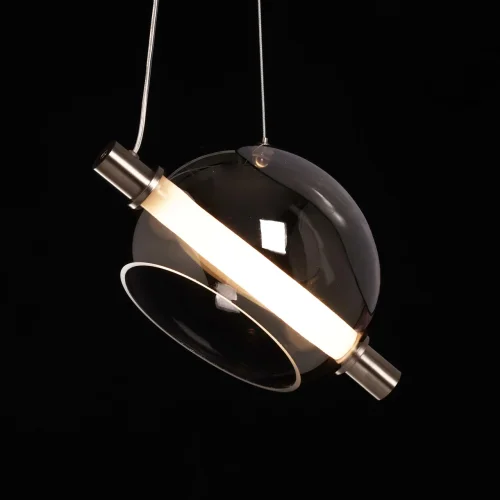 Светильник подвесной LED Граффити 678013801 DeMarkt серый никель 1 лампа, основание никель в стиле современный  фото 2
