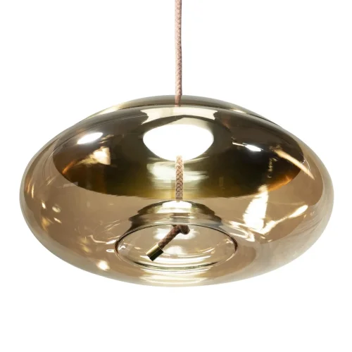 Светильник подвесной LED Knot 8135-D LOFT IT янтарный 1 лампа, основание золотое в стиле современный лофт выдувное фото 3