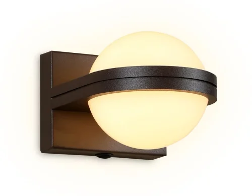 Бра с выключателем LED Wallers Wall FW558 Ambrella light белый на 1 лампа, основание коричневое в стиле хай-тек современный 